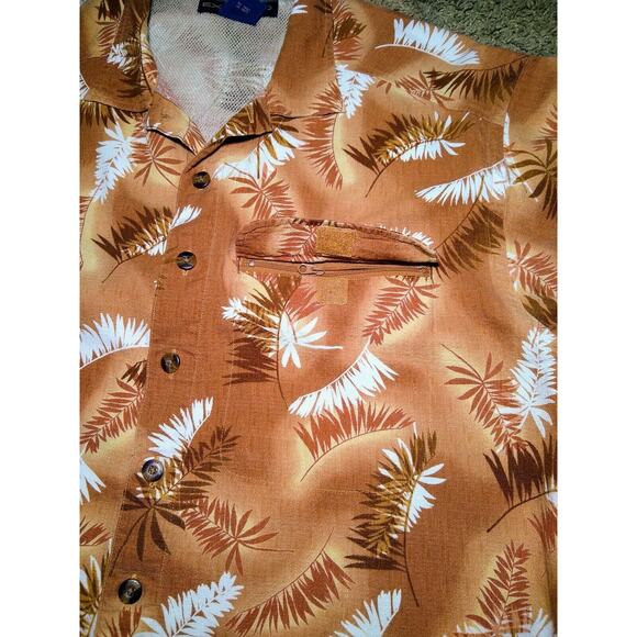 EXOFFICIO Travel Vented Fish Hawaiian Shirt Men's Size L - EUC - Picture 3 of 8